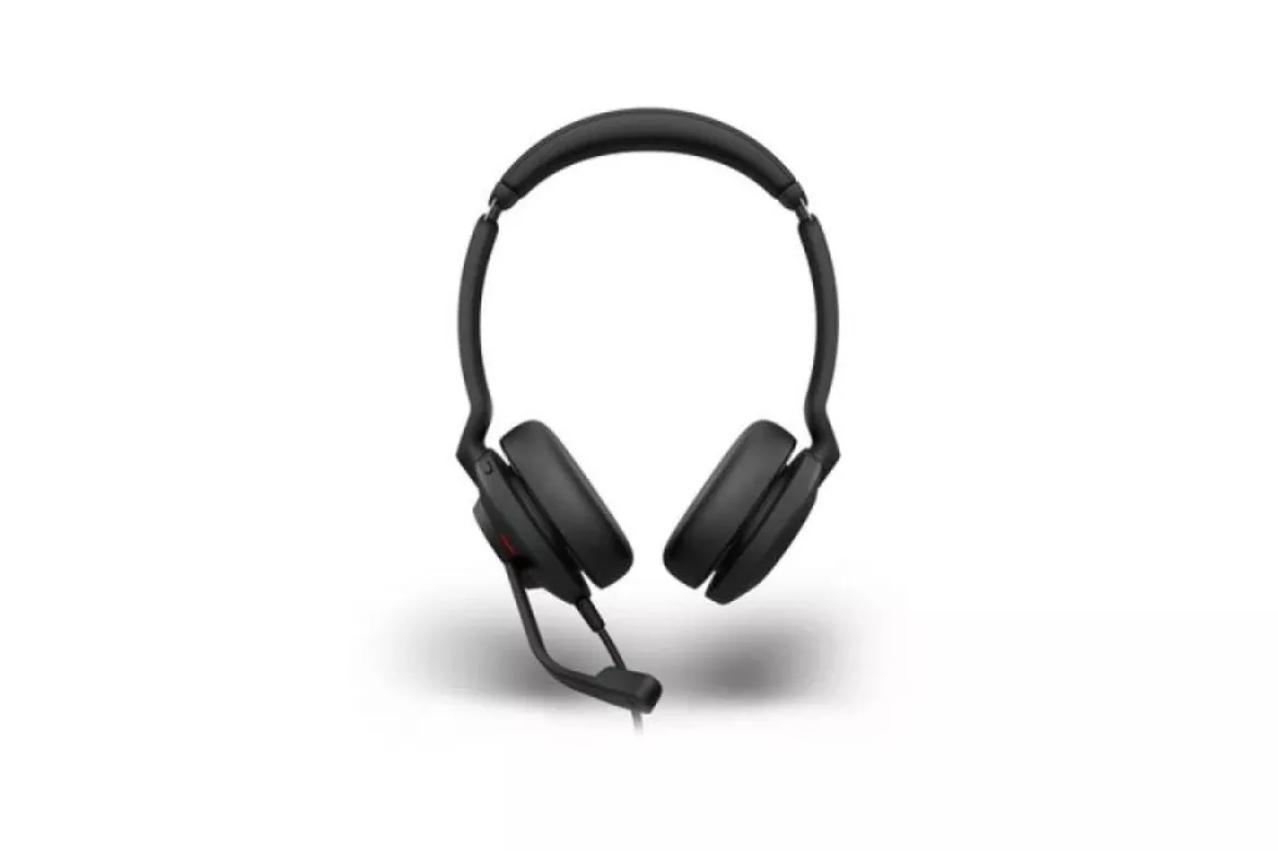 Auriculares Jabra con cable USB Type-C/A para oficina con micrófono y protección auditiva negros