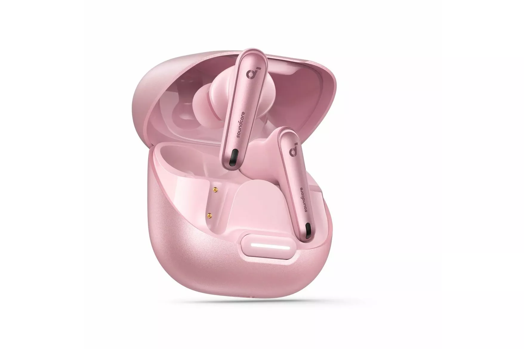 Auriculares Soundcore inalámbricos Bluetooth TWS con micrófono, carga inalámbrica, rosa