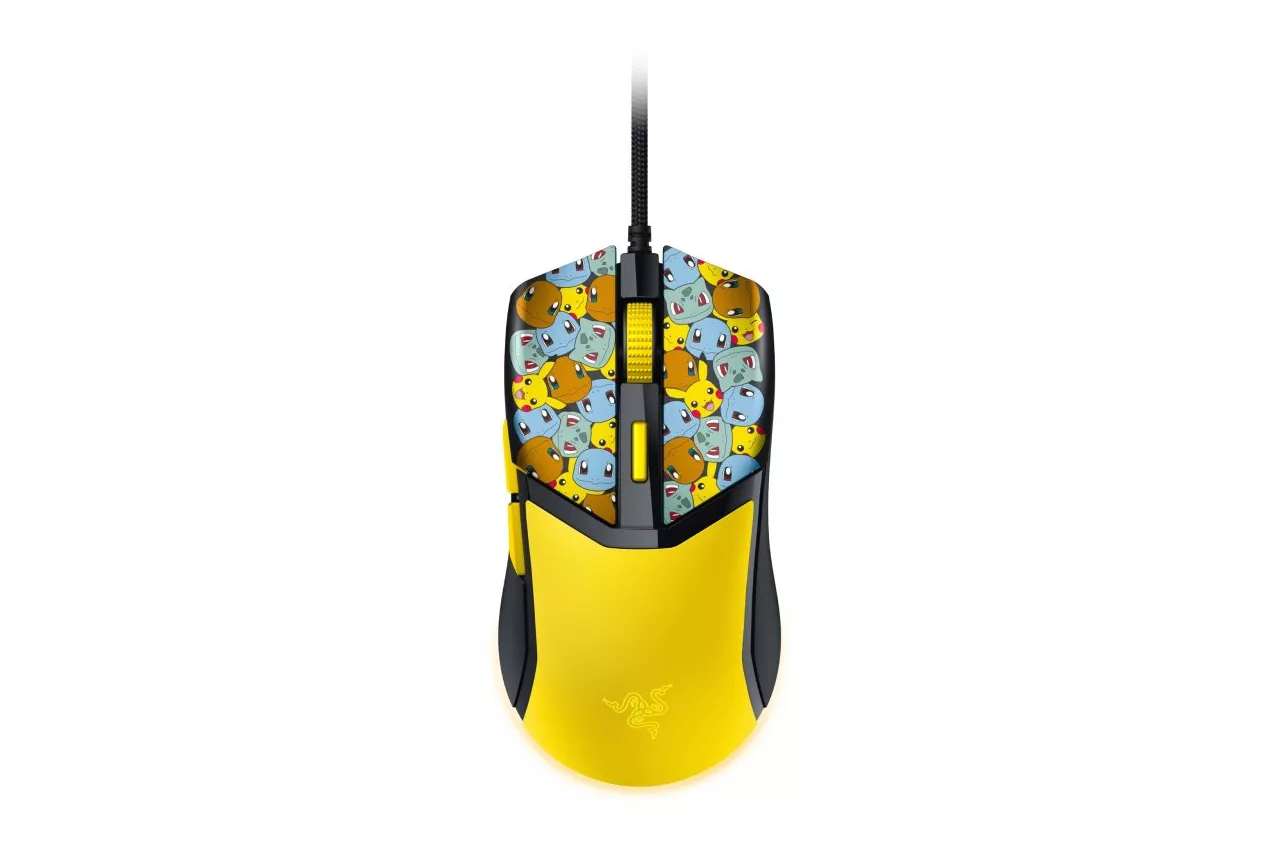 Razer Cobra Pokémon Kanto Starters Edition Ratón Gaming Chroma RGB 8500DPI Amarillo