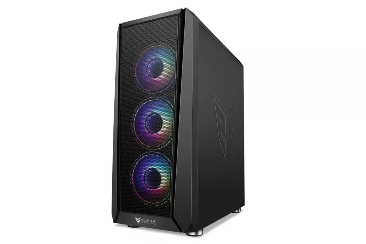 Torre SUPRA GAMING GTI 95 Mesh 4 Ventiladores ARGB Cristal Templado EATX Negro