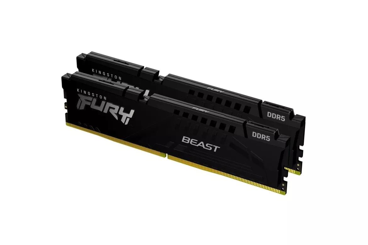 Memoria RAM Kingston 64GB DDR5 5600MT/s FURY Beast Black (Kit 2x32GB)