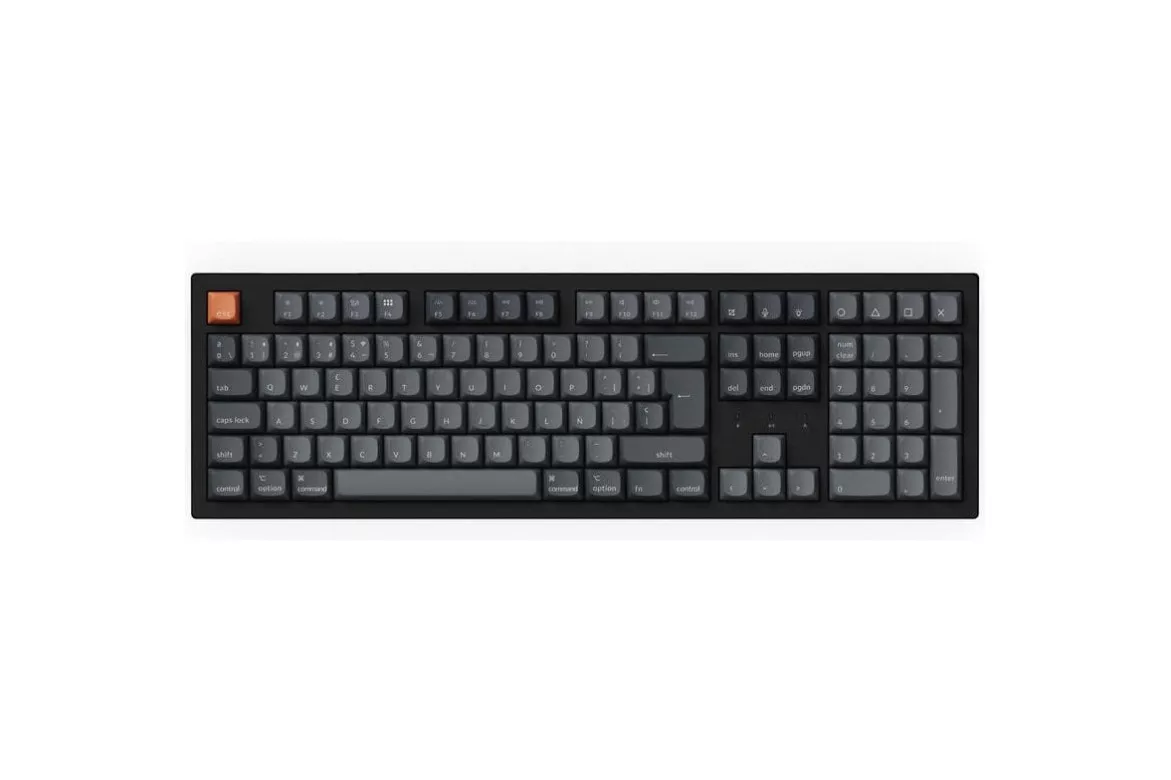 Keychron K10 Max QMK Teclado Mecánico Inalámbrico Bluetooth Multidispositivo Switch Brown Gris