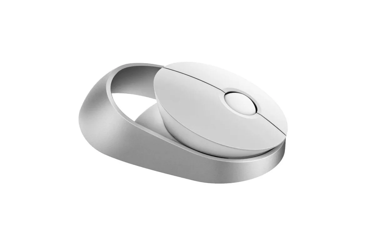 Ratón Rapoo inalámbrico 1600 DPI aluminio blanco clic silencioso Bluetooth RF