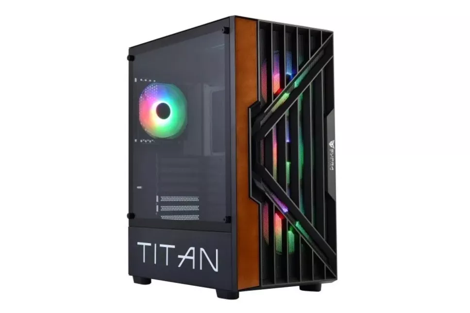 Torre SUPRA Gaming TITAN ARGB ATX/EATX, 4x Ventiladores 120mm, Cristal Templado, Malla Metálica, Usb 3.0, Negro