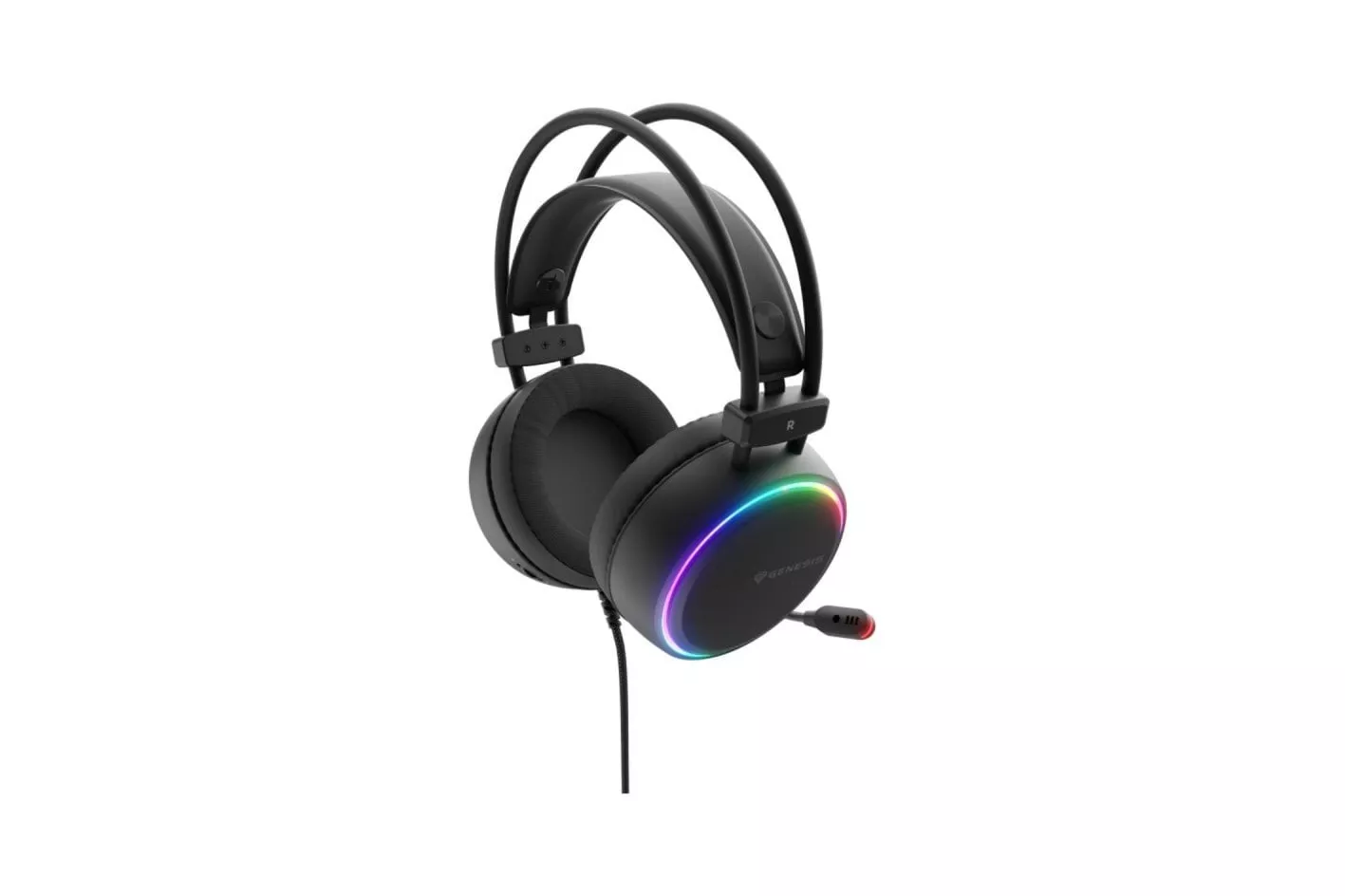 Auriculares Genesis con cable RGB, micrófono flexible y sonido de alta fidelidad para gaming