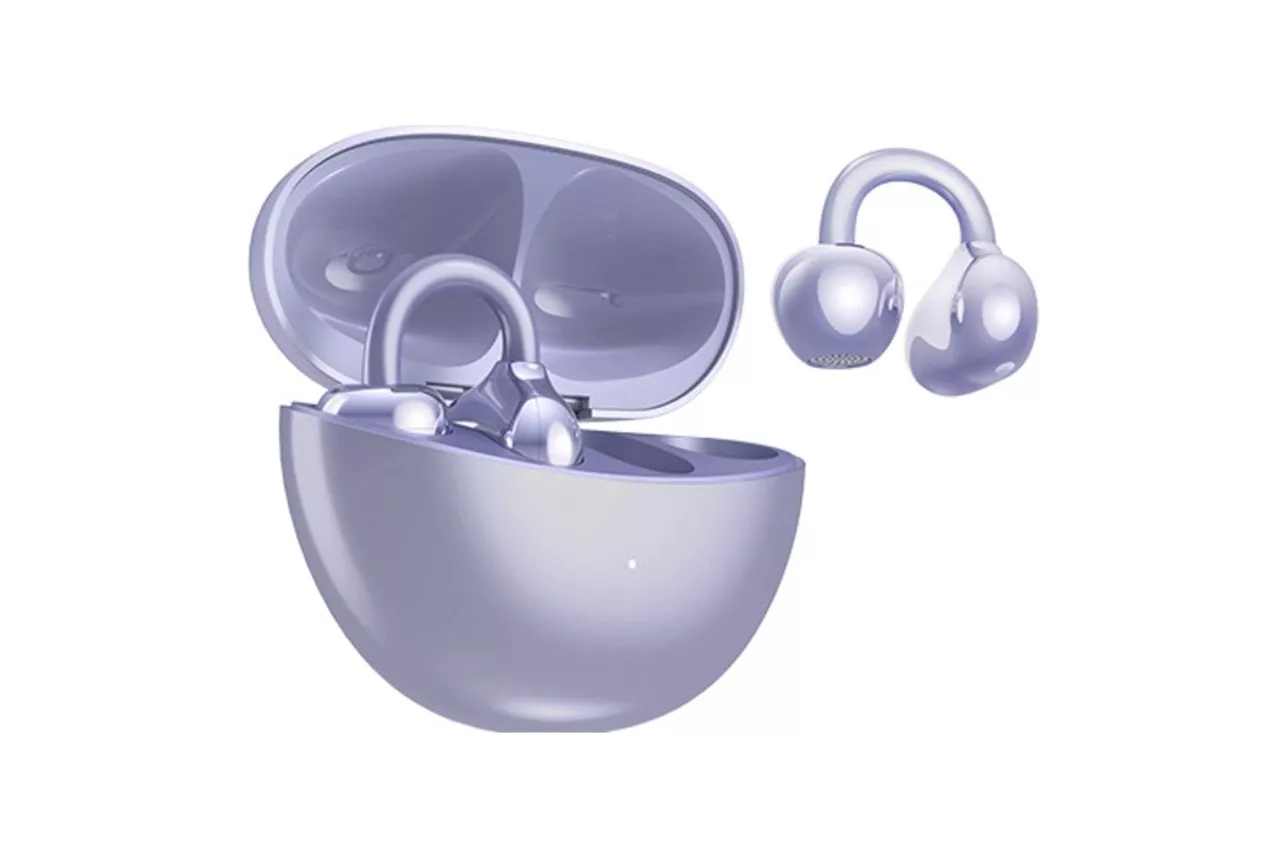 Auriculares Honor inalámbricos Bluetooth 5.3 con micrófono, resistencia IP54 y color púrpura