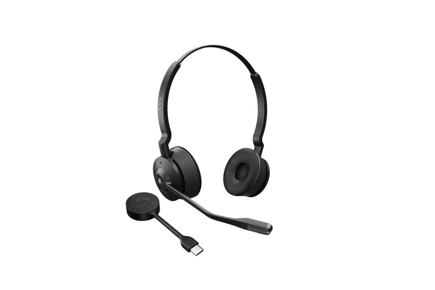 Auriculares Jabra inalámbricos DECT con micrófono, cancelación de ruido y USB, negro/titanio