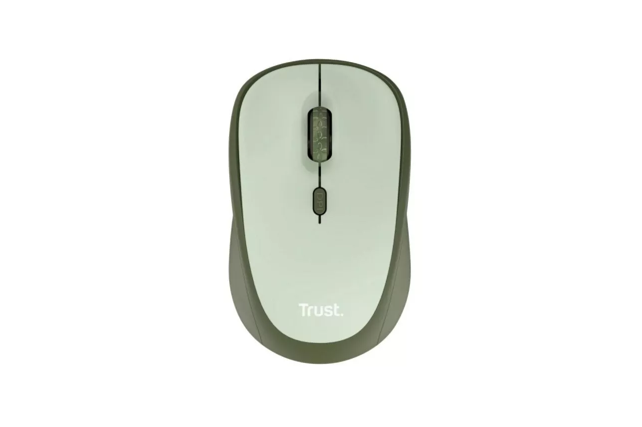 Ratón Trust inalámbrico 1600 DPI compacto ecológico Silent ajustable Verde