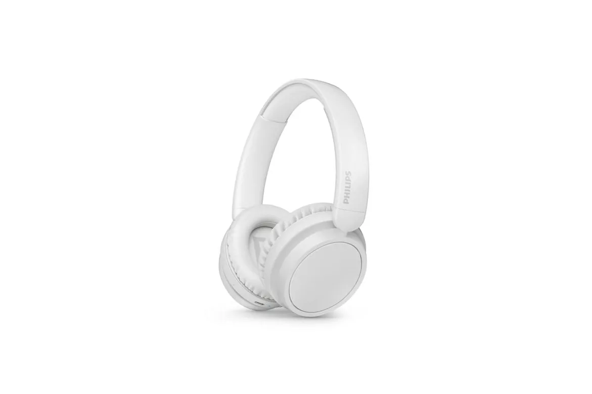 Auriculares Philips inalámbricos Bluetooth 5.3 blancos con micrófono y batería de larga duración