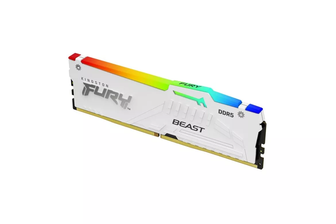 Memoria RAM Kingston 32GB DDR5 6400MT/s FURY Beast White RGB EXPO
