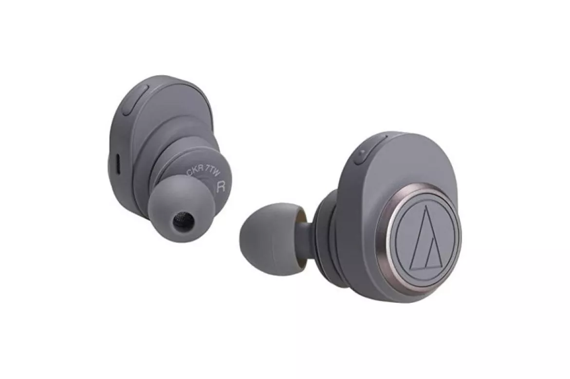 Auriculares Audio-Technica inalámbricos Bluetooth con micrófono integrados gris