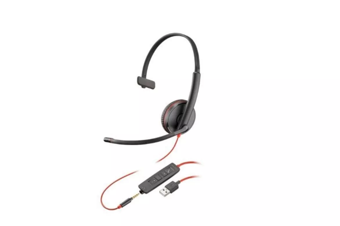 Auriculares HP con cable USB-A y micrófono profesional Blackwire C3215 negros