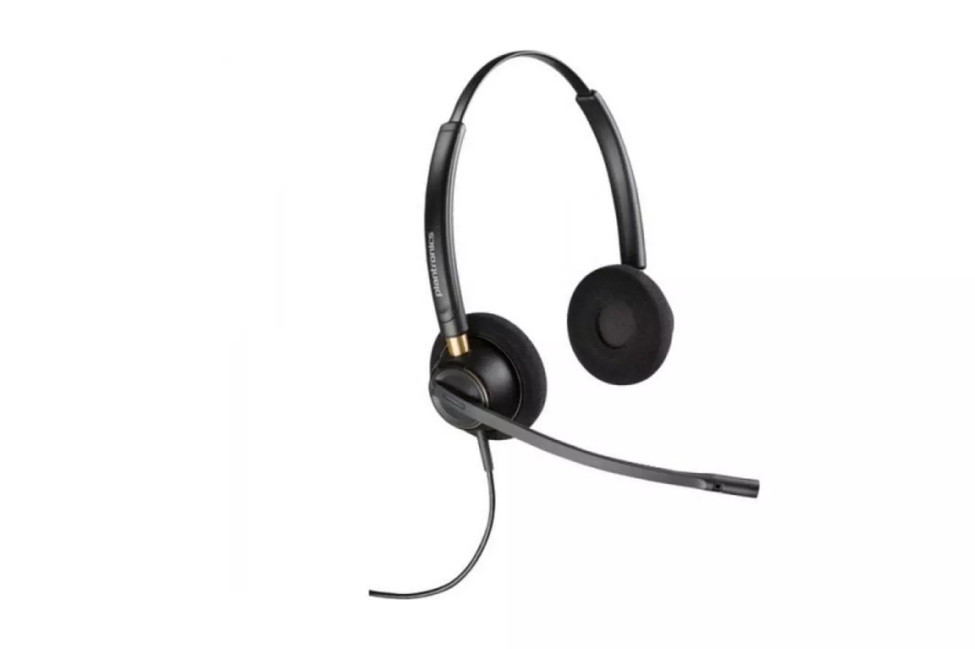 Auriculares Poly con cable Quick Disconnect, micrófono boom, cancelación de ruido, negro