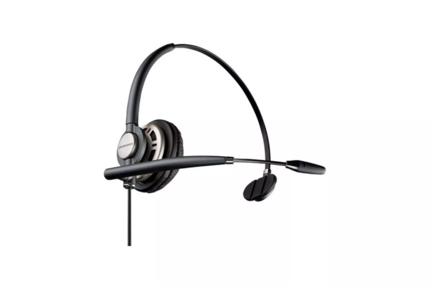 Auriculares Poly con cable USB-A y cancelación de ruido, micrófono boom, negro y plata