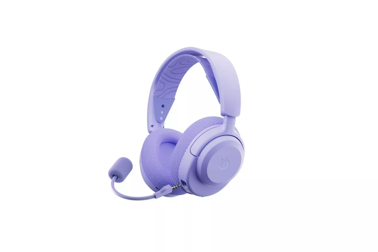 Auriculares Steelseries inalámbricos Bluetooth 5.3 con micrófono extraíble y cancelación de ruido lavanda
