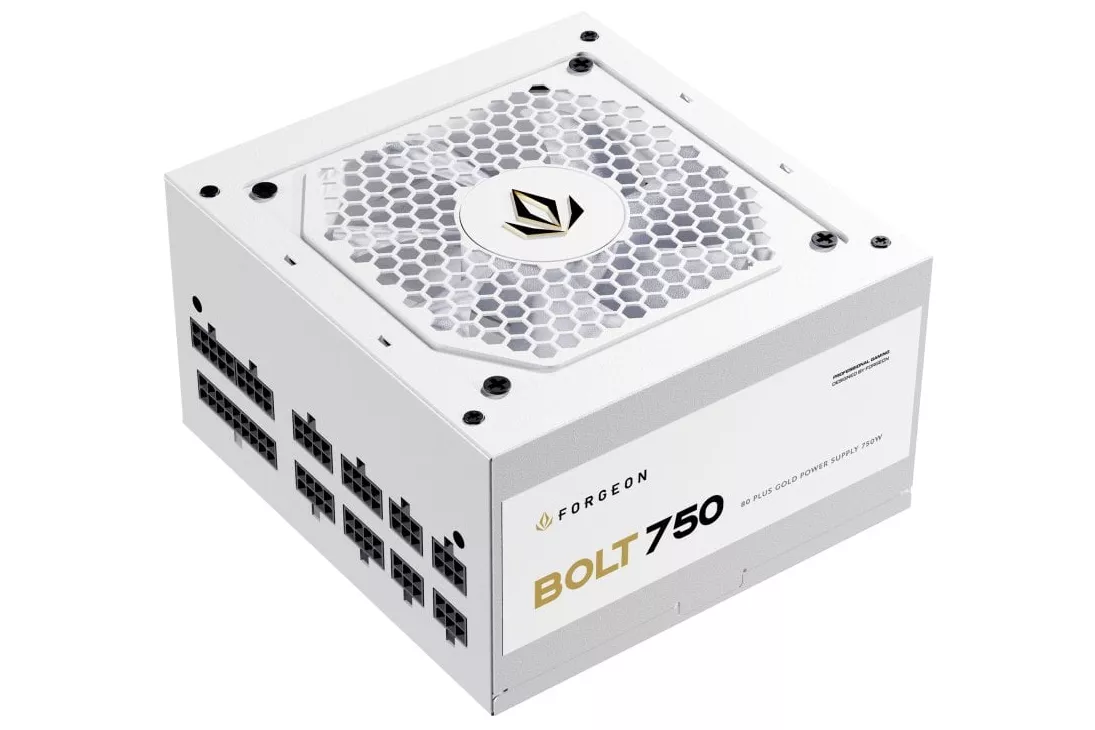 Forgeon Bolt PSU 750W 80+ Gold Full Modular Fuente de Alimentación Blanca