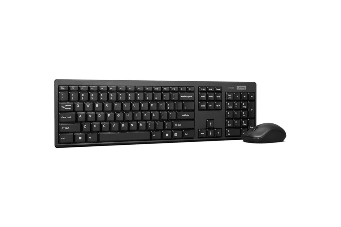 Teclado de membrana inalámbrico Lenovo 100 Combo Layout ES con ratón óptico 1600 dpi Nano USB