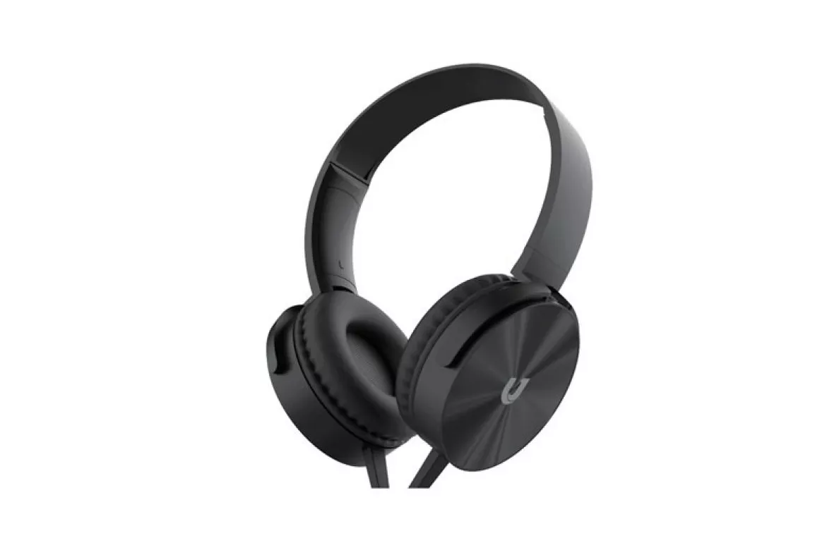 Auriculares Unico Plus con cable jack 3.5mm y micrófono diadema 110dB negro