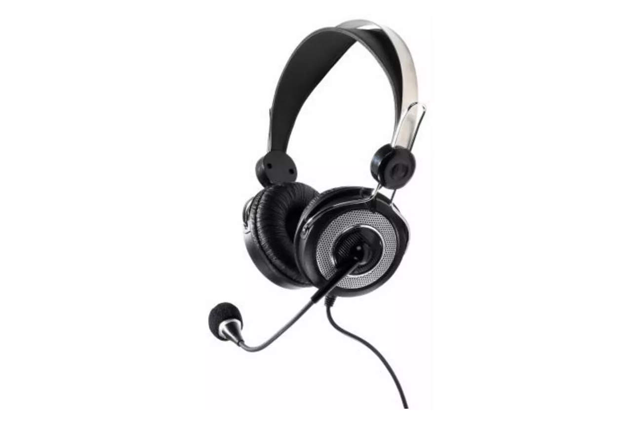 Auriculares Vivanco con cable, micrófono y diseño retro en negro y plata