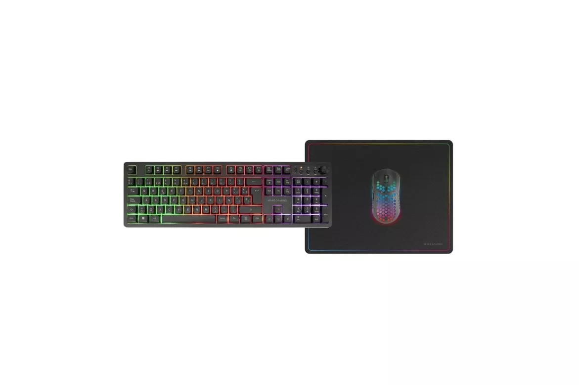 Mars Gaming Mcpwx Combo Gaming Inalámbrico Teclado Frgb Ratón Rgb Alfombrilla Negro Español
