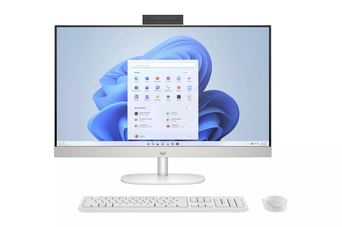 PC Sobremesa HP All-in-One 27″ Ryzen 5 7520U 16GB 512GB SSD Sin Gráfica Dedicada Blanco