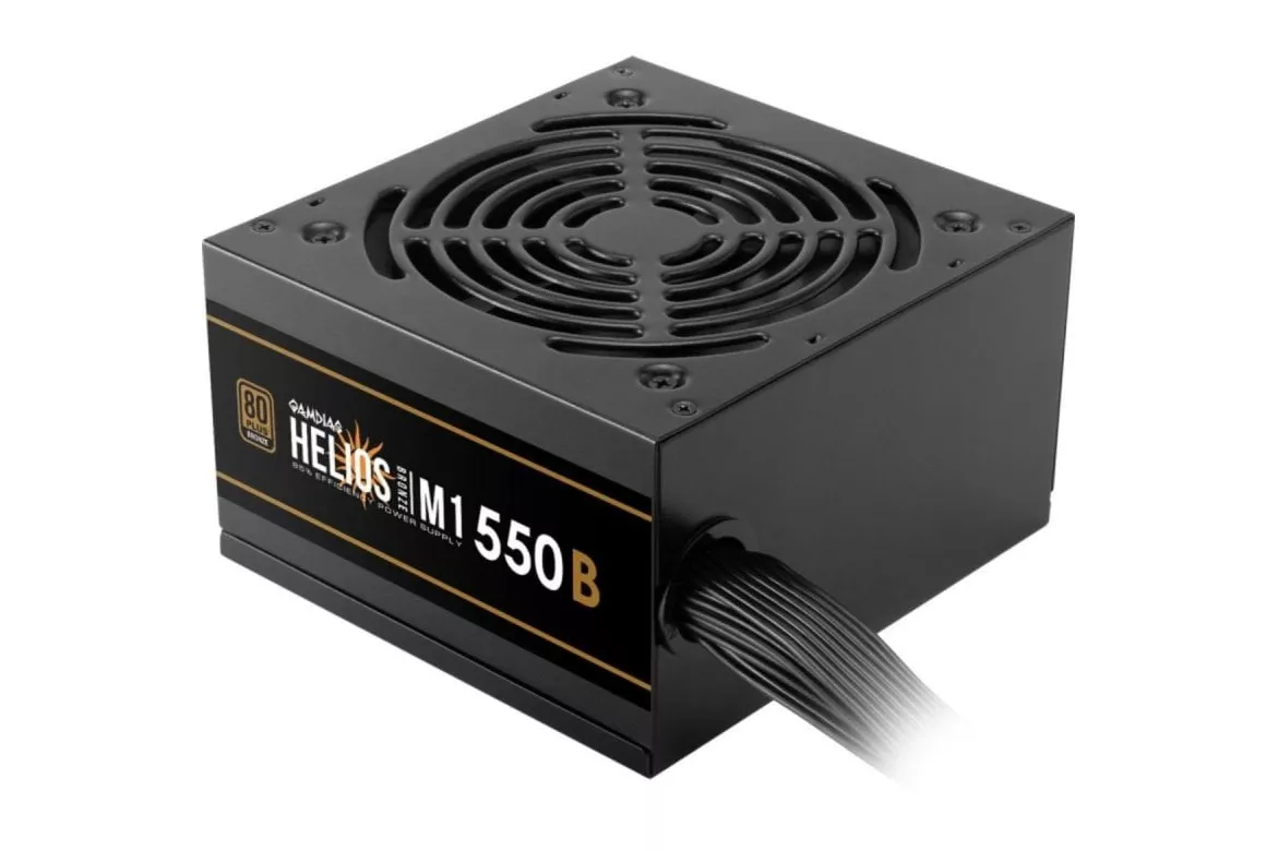 Fuente de alimentación Gamdias Helios M1 550W ATX Negro refrigeración silenciosa protección avanzada