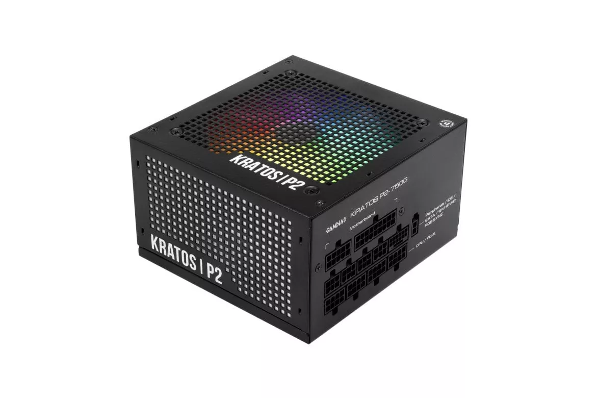 Fuente de Alimentación Gamdias 750W Certificación 80+ Gold Helios P2-750G Modulares Protecciones