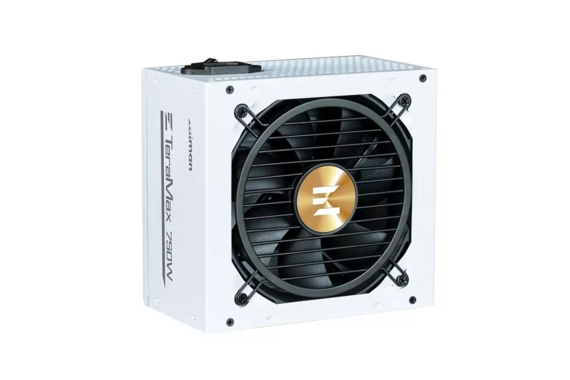 Fuente de Alimentación Zalman 750W 80 Plus Gold Alta Eficiencia ATX TeraMax TMX2 Blanca Ventilador Silencioso
