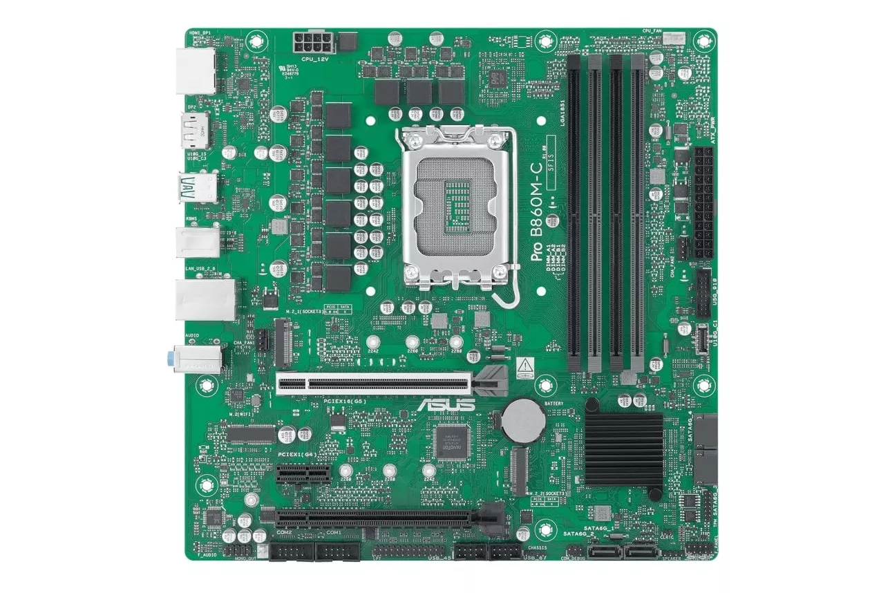 Placa Base ASUS B860 ATX LGA1851 PCIe 5.0 DDR5 SafeSlot Q-LED Core Control Center Express