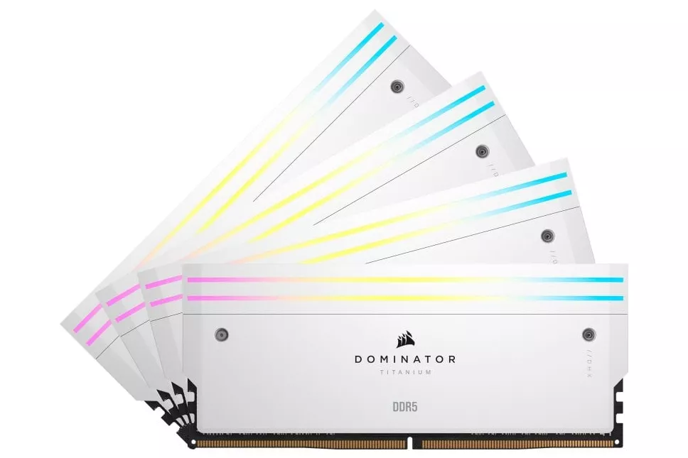 Corsair Dominator Titanium DDR5 6000MHz 64GB 4x16GB CL36 XMP Blanco