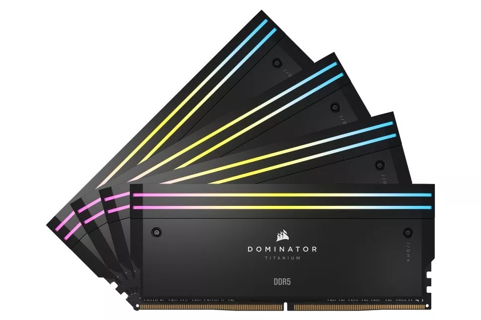 Corsair Dominator Titanium DDR5 6000MHz 96GB 4x24GB CL30 XMP Negro