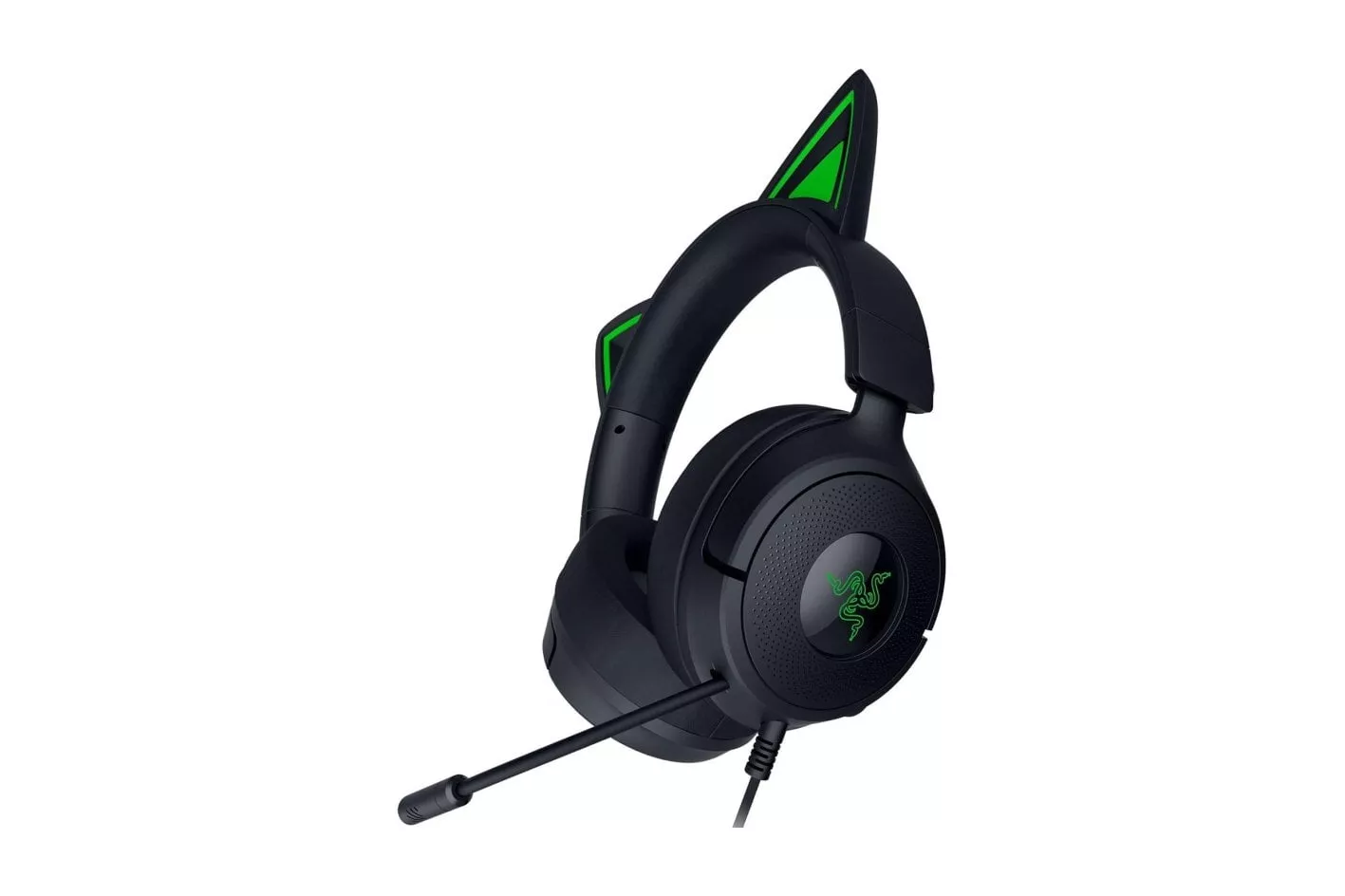 Auriculares Gaming Razer Kraken Kitty V3 X con cable orejas de gatito micrófono cardioide 40 mm negro