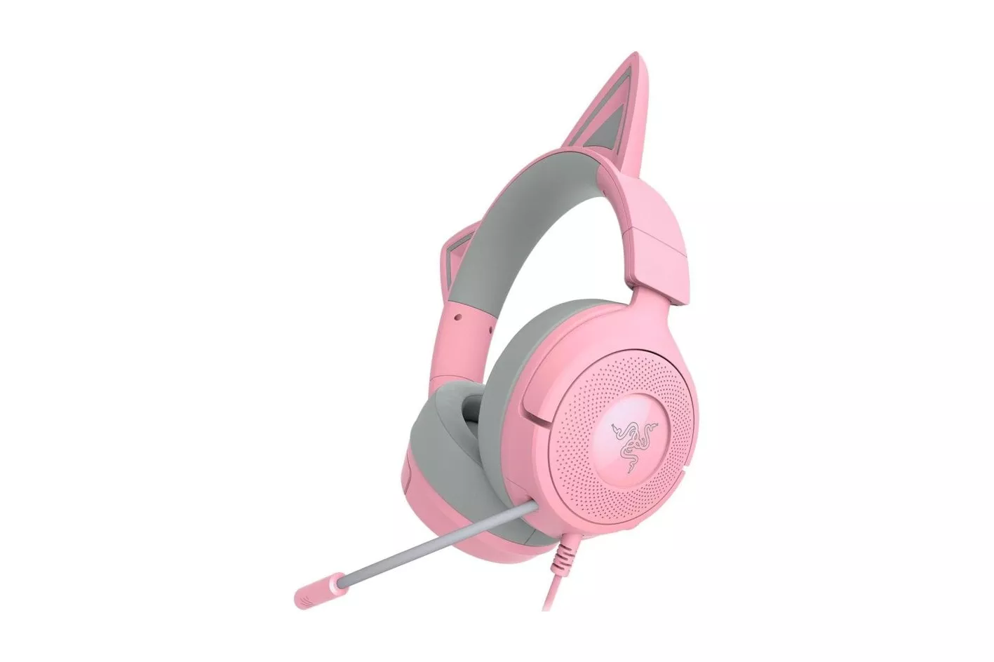 Auriculares Gaming Razer Kraken Kitty V3 X con cable orejas de gato, micrófono cardioide y color Quartz
