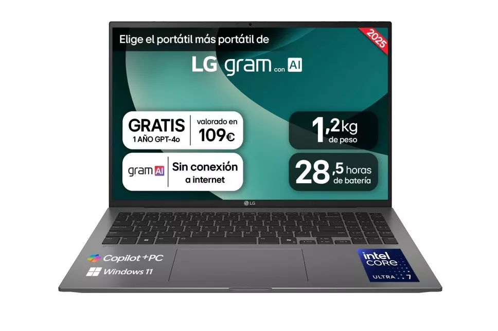 LG Gram 16Z90TL 16″ Intel Core Ultra 7 258V 32GB 1TB SSD WQXGA AI Windows 11