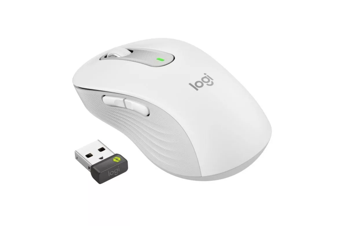 Ratón Logitech Signature M650 L for Business inalámbrico 4000 DPI SmartWheel Bluetooth blanco
