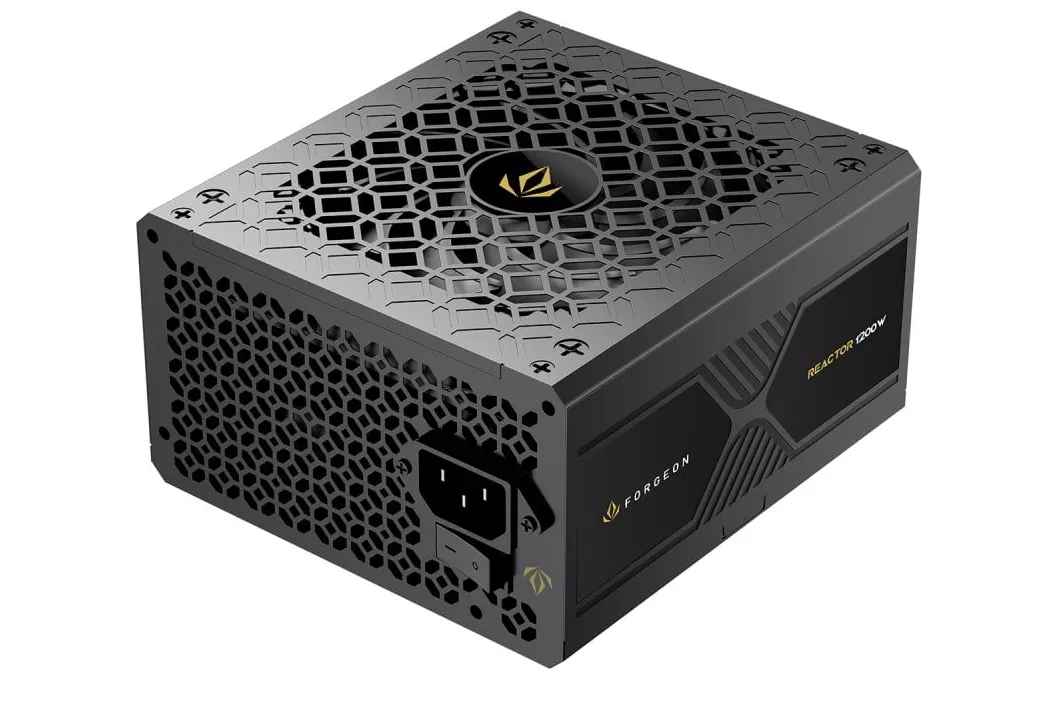 Forgeon Reactor 1200W Cybenetics Gold ATX 3.1 PCIe 5.1 Full Modular Fuente de Alimentación Negra