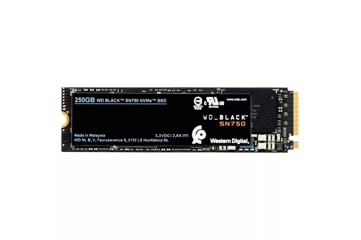 WD Black SN750 SSD 250GB M.2 NVMe 3D Nand PCI Express 3.0