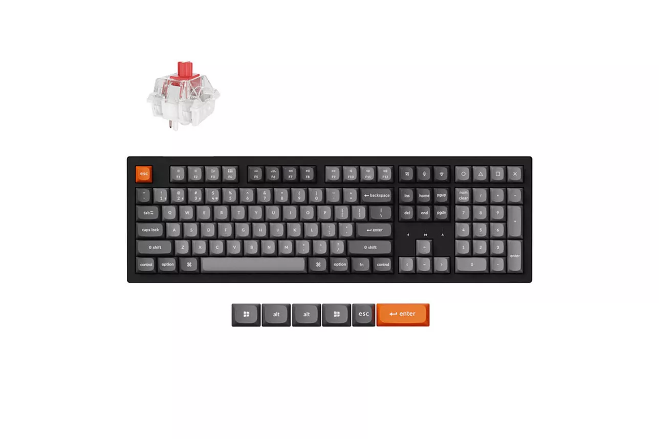 Teclado Keychron K10 Max ISO-ES RGB Max-Swappable Switch Red