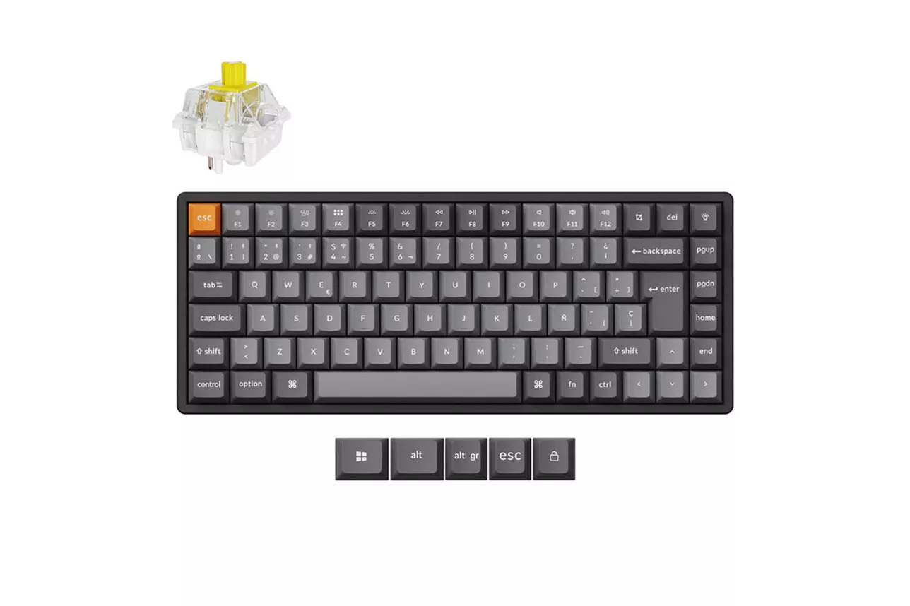 Teclado Keychron K2 Max ISO-ES Max-Swappable Switch Banana