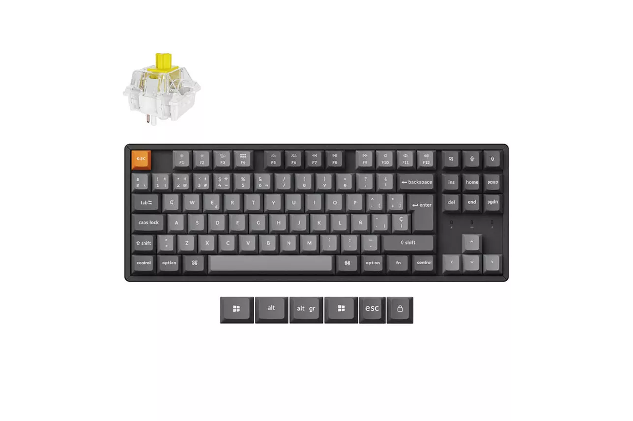 Teclado Keychron K8 Max ISO-ES RGB Hot-Swappable Switch Banana Backlight Aluminum