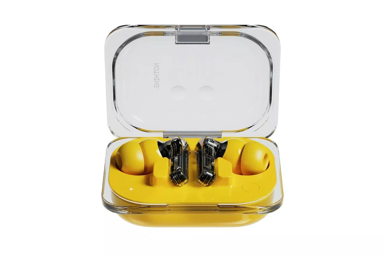 Nothing Ear (a) Auriculares Bluetooth con Cancelación Activa de Ruido Transparente/Amarillo