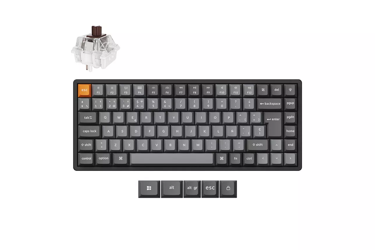 Teclado Keychron K2 Max ISO-ES RGB Max-Swappable Switch Brown