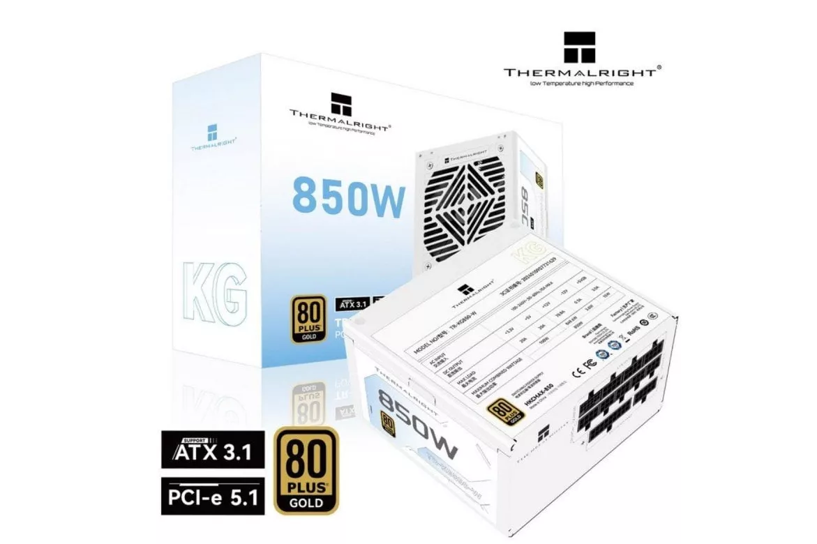 Fuente de Alimentación Thermalright 850W 80 Plus Gold KG-850-W Full Modular Protecciones avanzadas