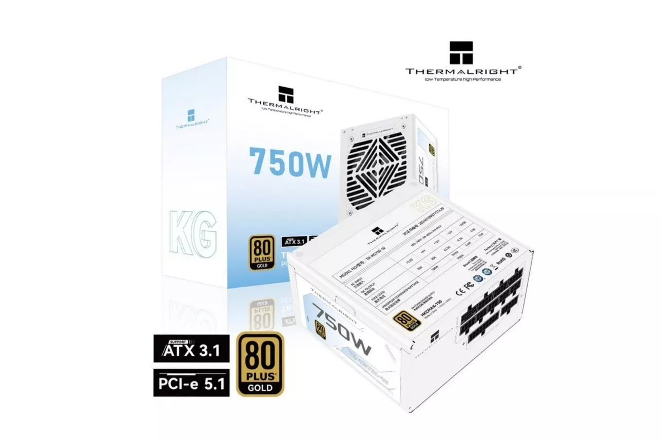 Fuente de Alimentación Thermalright 750W Certificación 80 Plus Gold KG-750-W Full-Modular