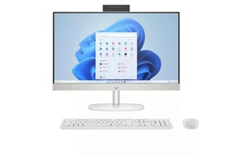 PC Sobremesa HP 24-cr0067nf AMD Ryzen 5 7520U 16GB 512GB SSD Radeon 610M FHD Blanco Teclado Francés