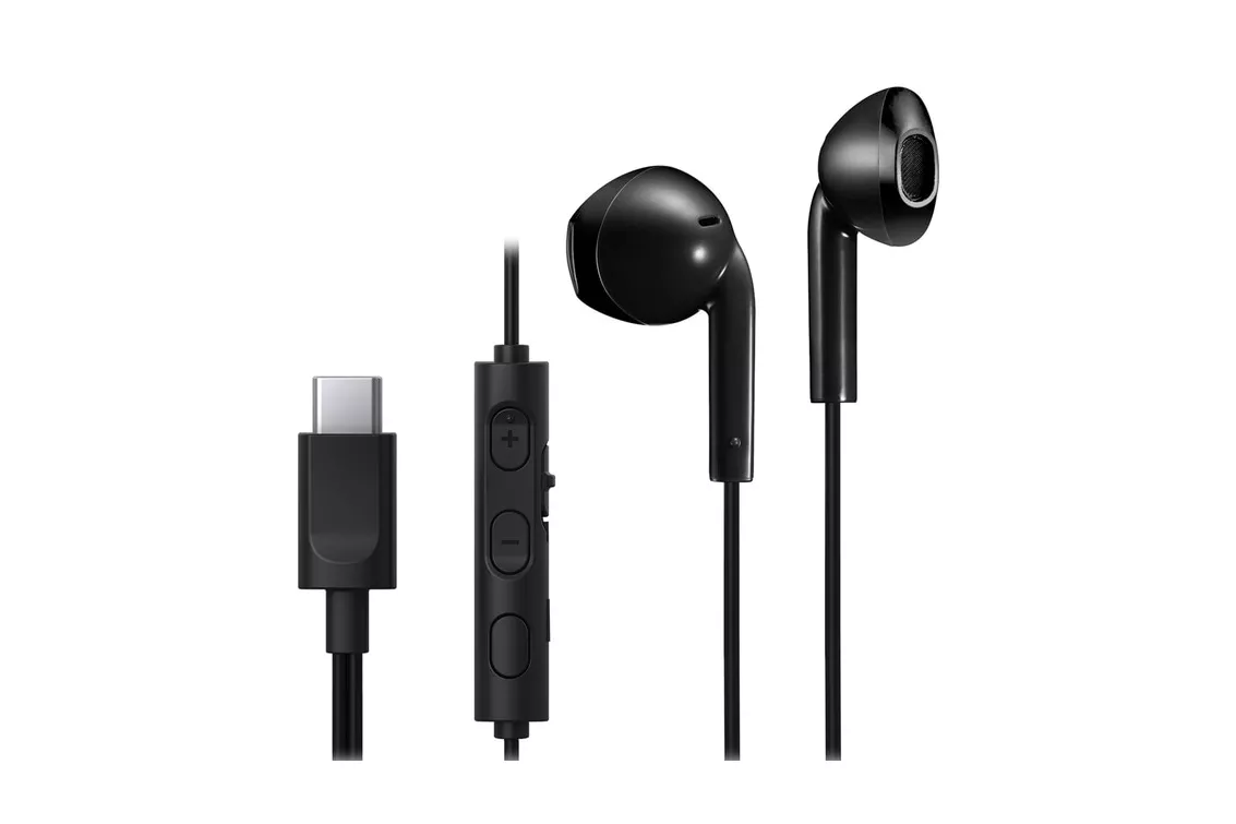 Auriculares JVC con cable USB-C intraurales micrófono y resistentes al agua negros
