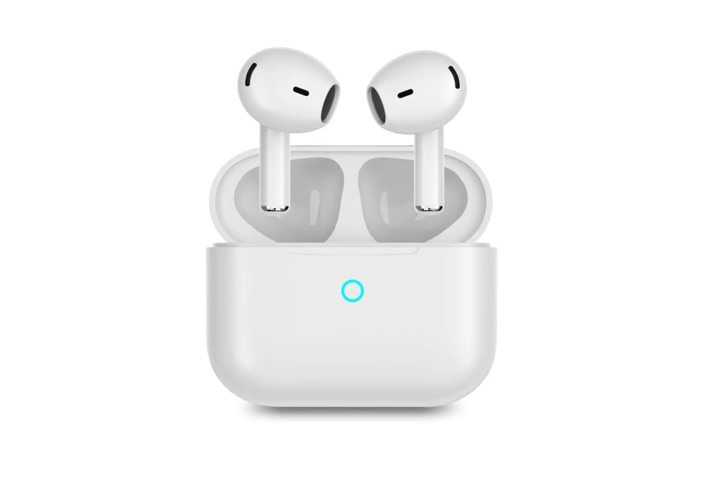 PcCom Essential Twins Auricular Bluetooth con Cancelación de Ruido Ambiental Blanco