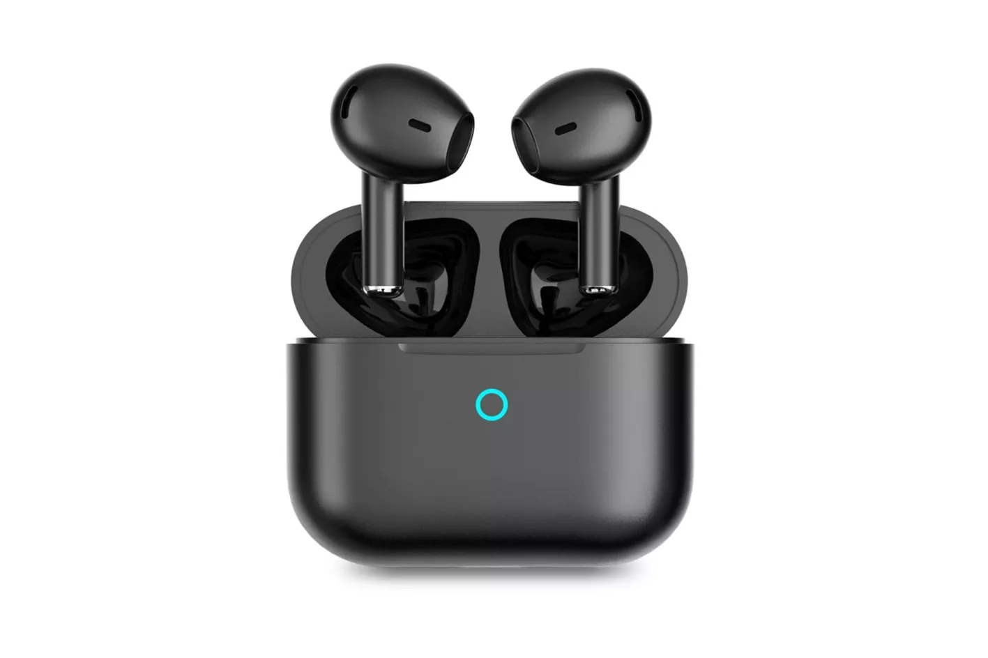 PcCom Essential Twins Auricular Bluetooth con Cancelación de Ruido Ambiental Negro
