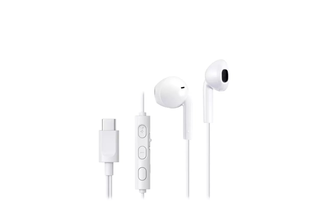 Auriculares JVC con cable USB-C intraaurales con micrófono y resistentes al agua, blanco
