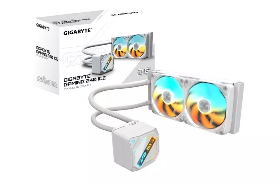 Refrigeración Líquida Gigabyte Gaming 240 ICE 240mm 2 Ventiladores ARGB Blanco